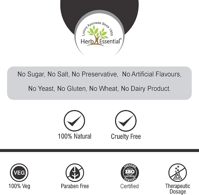 Herb Essential Organic Haritaki (Terminalia Chebula) 500mg (60 Tablets), GMP Certified Organic Terminalia Chebula, Vegan & Gluten-Free Herbal Supplement