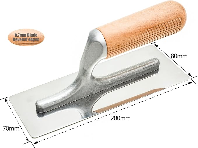 Polished Stainless Steel Venetian Plaster Trowel Set 3 PC Paint Plastering Finishing Hand Tools