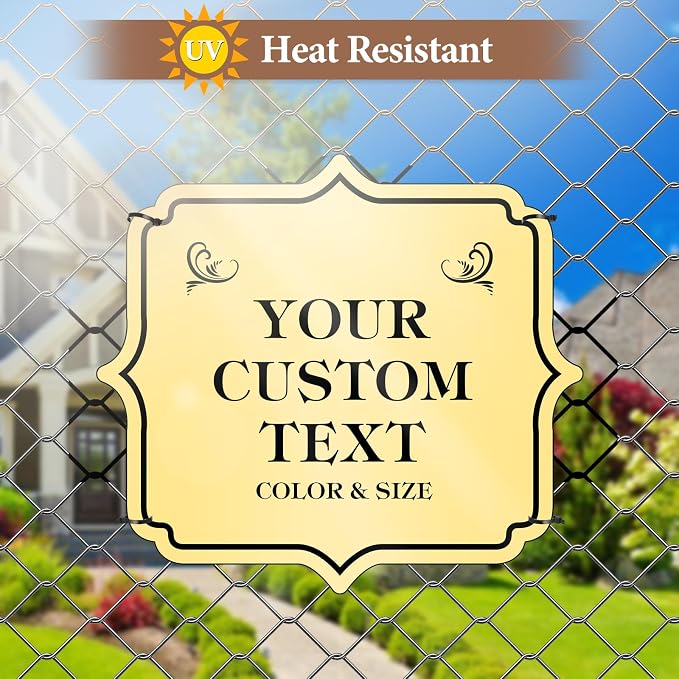 Custom Sign - Custom Sign Outdoor Metal,Personalized Metal Signs for Outside,Yard,Wall,Office,Business,Garden,Gate,Porch,Garage Ultra Clear Waterproof 12 x 10.6 inch