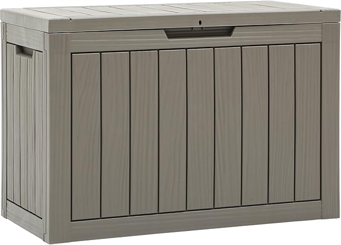 YITAHOME 45 Gallon Deck Box | Outdoor Storage Box for Patio Cushions, Outdoor Tools, Gardening Tools, Sports Equipment, and Throw Pillows, Lockable