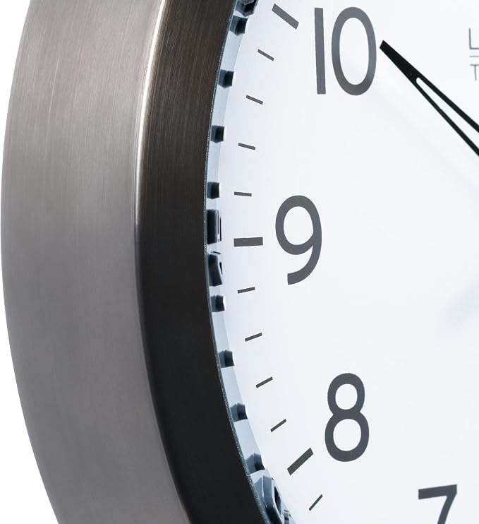 La Crosse Technology Atomic Wall Clock, Metal, 10" (404-54667)