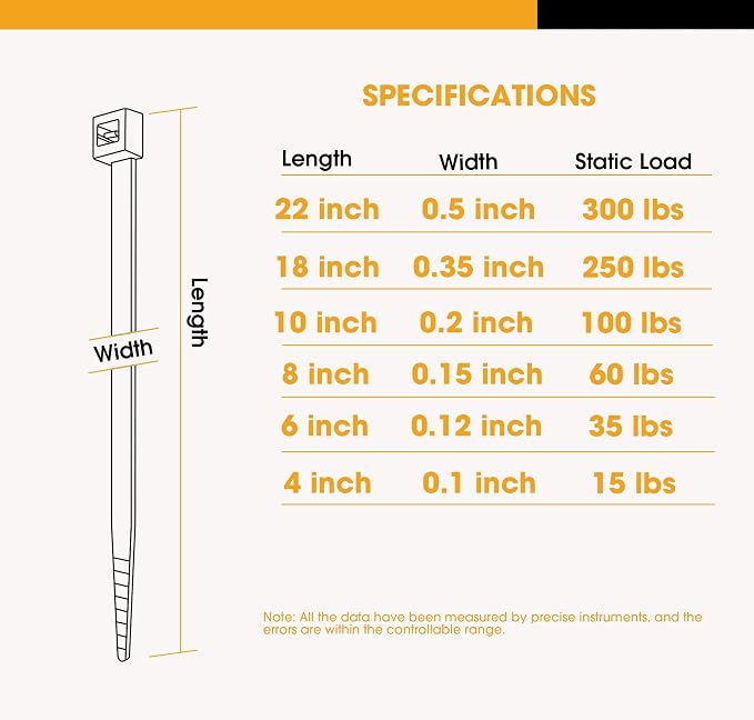 Zip Ties Assorted Size, 950 PCS Heavy Duty Wire Plants Ties with Oxford Ties Organizer, Up to 300 LBS and 22 Inches, Best Zip Ties Buckle Set for Farm, Home, Repair, Building, Gardening Work