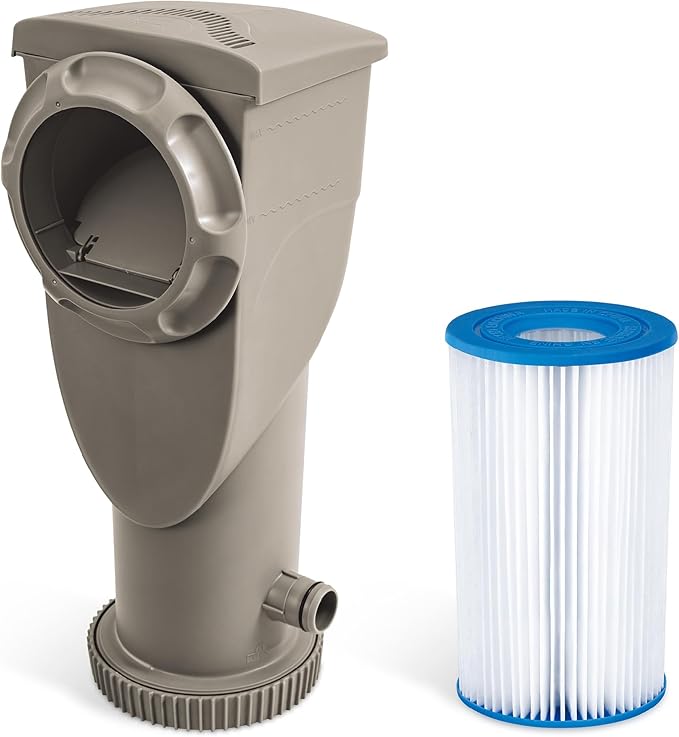 Funsicle SkimmerPlus 1,500 GPH Filter Pump for Above Ground Swimming Pools | 2-in-1 Filter Pump and Skimmer System for Easy Pool Cleaning & Maintenance, Sidewall-mounted design with Filter Cartridge