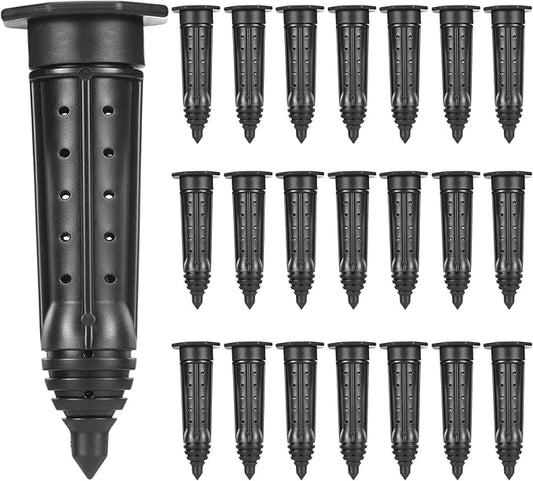 Briwooody 25 Pack Garden Watering Stake Large UV-Protected ABS Plastic Deep Root Irrigation Spike for Trees, Shrubs, Bushes, Shrubs, Flowers, Fruits, Vegetables, Potted Plants (8 Inch)