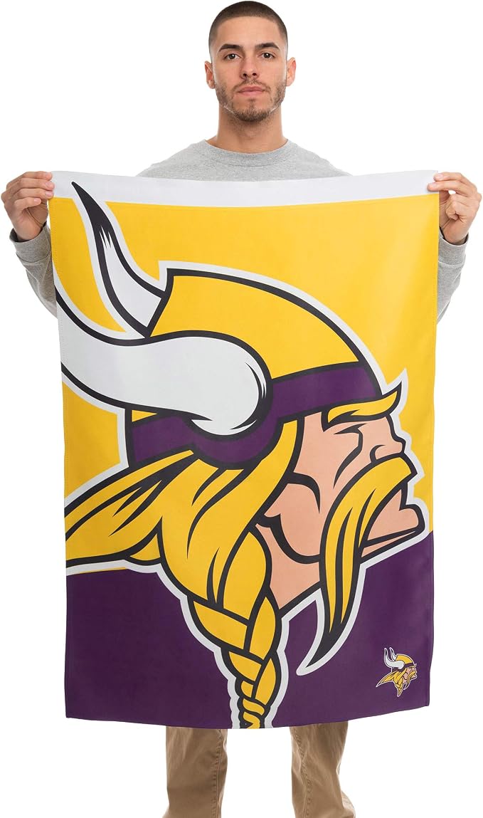 NFL Double Sided Team Logo Vertical Flag (40" x 28")