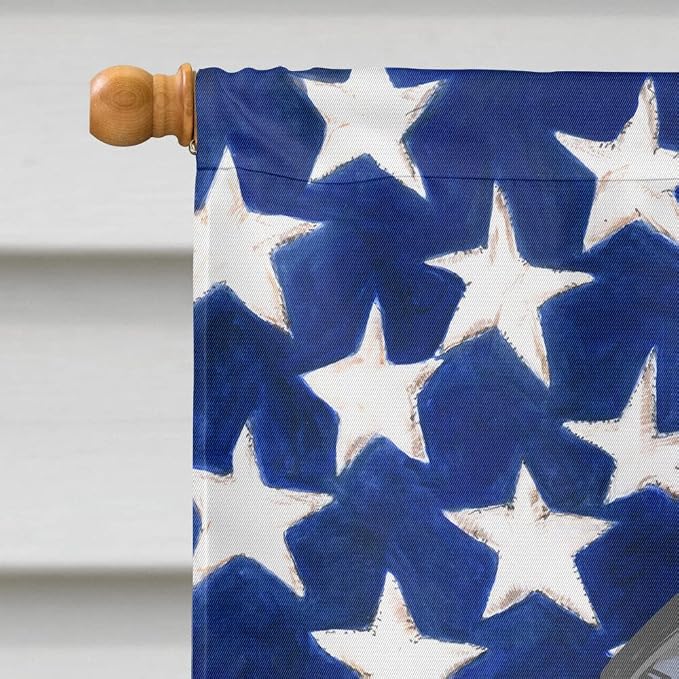 Caroline's Treasures CK6474CHF Cane Corso Dog American Flag House Flag Large Porch Sleeve Pole Decorative Outside Yard Banner Artwork Wall Hanging, Polyester, House Size, Multicolor