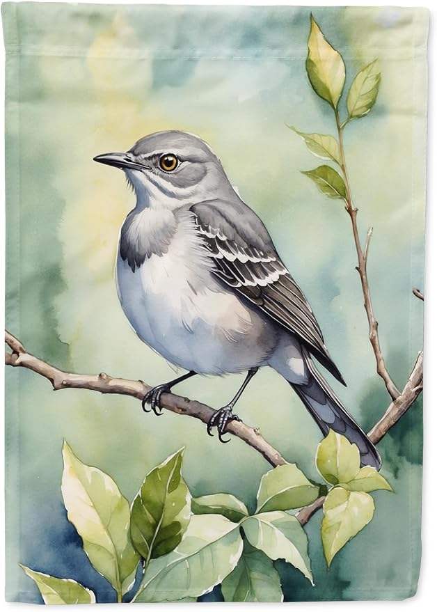 Caroline's Treasures Mississippi Northern Mocking bird Garden Flag Mailbox Flag Decorative Yard Flag Banner Outside Patio Artwork Yard Flower Beds, Garden Size, Multicolor