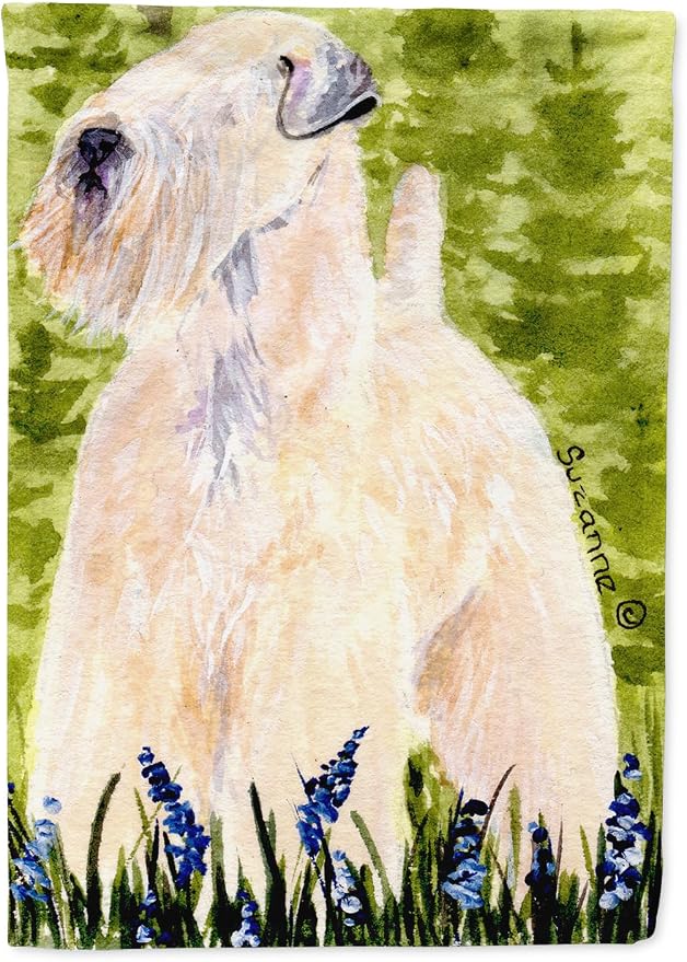Caroline's Treasures SS1022GF Wheaten Terrier Soft Coated Garden Flag Mailbox Flag Decorative Yard Flag Banner Outside Patio Artwork Yard Flower Beds, Garden Size, Multicolor