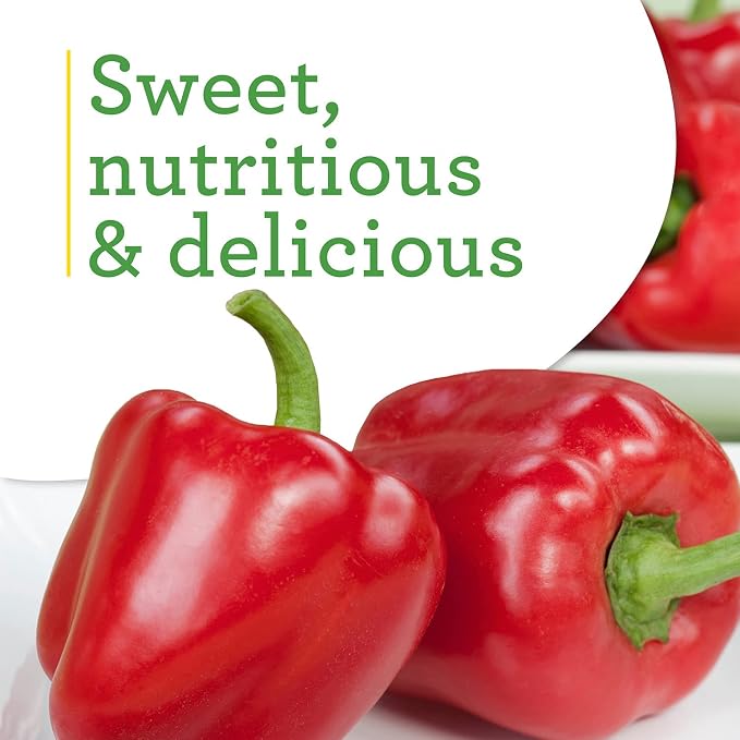 Bonnie Plants Red Bell Pepper Live Vegetable Plants - 4 Pack, Non-GMO, 2 - 3 Ft Plants, 4.5 x 4 Inch Pepper Size