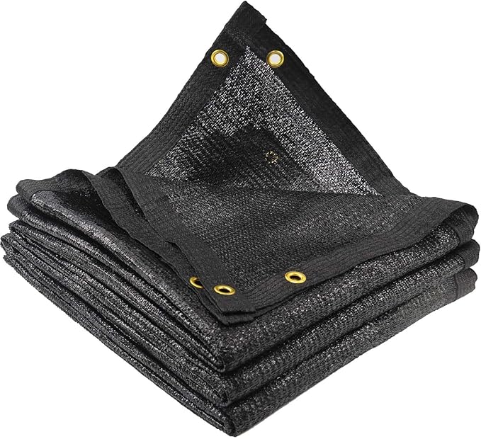Mklsit Shade Cloth for Garden, 70% 6.5 x 10 FT Black Mesh Tarp with Reinforced Grommets, Sun Shade Net Greenhouse Shade Cloth for Plants Cover, Vegetables, Patio, Chicken Coop Sunshade