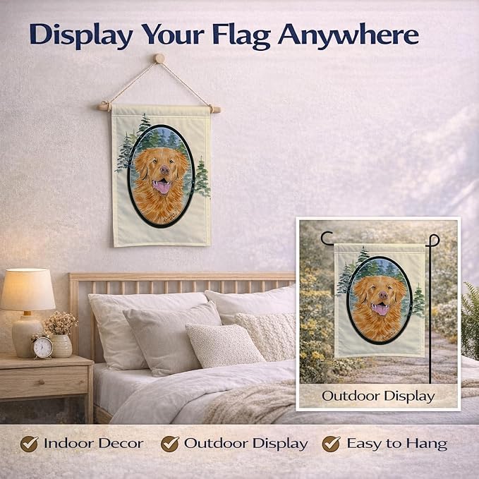 Caroline's Treasures SS8038GF Nova Scotia Duck Toller Garden Flag Mailbox Flag Decorative Yard Flag Banner Outside Patio Artwork Yard Flower Beds, Garden Size, Multicolor
