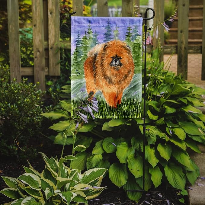 Caroline's Treasures SS8459GF Pomeranian Garden Flag Mailbox Flag Decorative Yard Flag Banner Outside Patio Artwork Yard Flower Beds, Garden Size, Multicolor