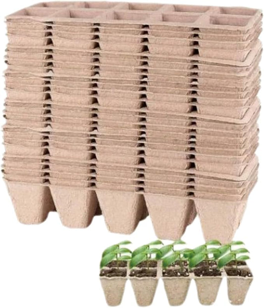 360 Cells Peat Pots Seedling Start Trays 36 Pack Seedling Pots Biodegradable Seedling Starter Kit,Organic Germination Plant Starter Trays