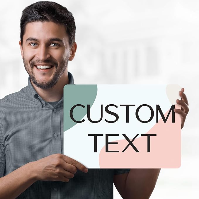 Custom Sign, Custom Street Sign, 11 Font Colors, 13 Font Styles, 4 Hole Options, 22 Sizes, 10x14 Inches, Rust Free DiBound, Fade Resistant, Made in USA by My Sign Center (Minimalist)