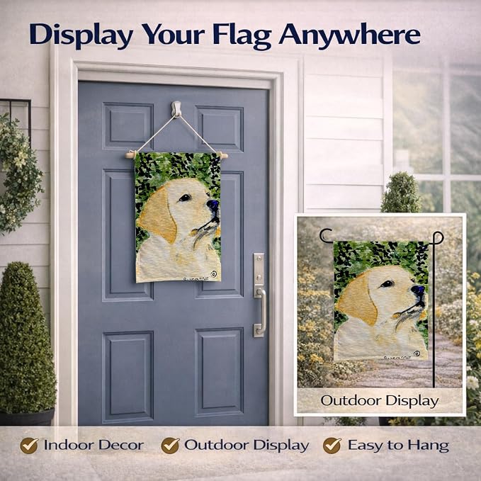 Caroline's Treasures SS8803GF Labrador Garden Flag Mailbox Flag Decorative Yard Flag Banner Outside Patio Artwork Yard Flower Beds, Garden Size, Multicolor