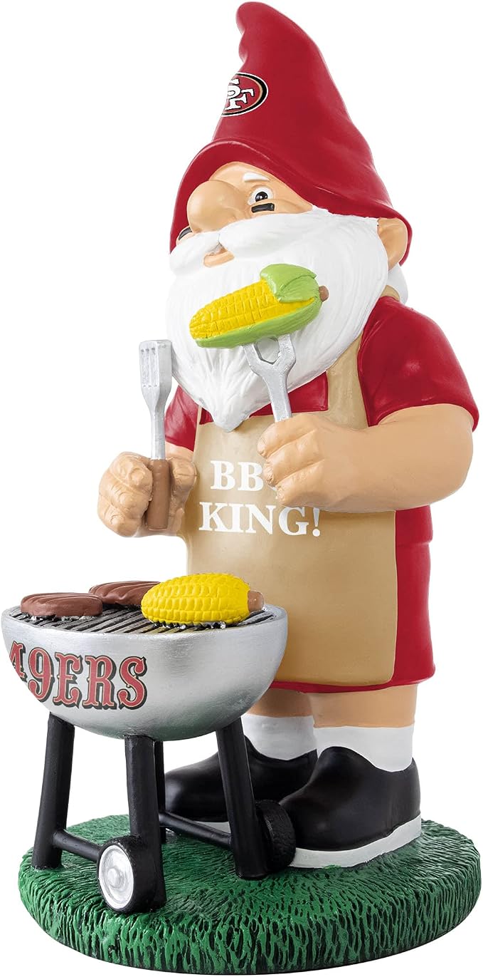 FOCO NFL Unisex-Adult NFL Team Logo Grill Garden Statue Outdoor Gnome 10"