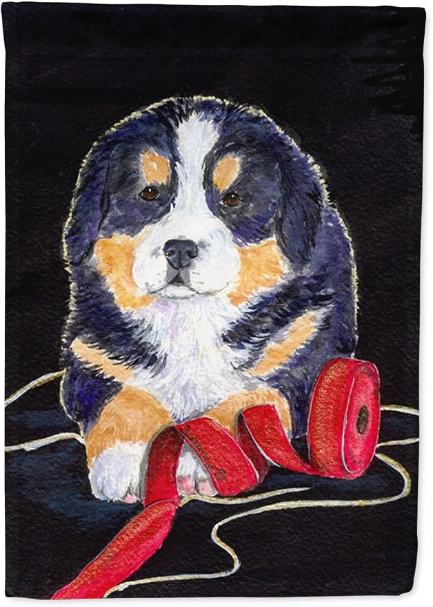 Caroline's Treasures SS8569GF Bernese Mountain Dog Garden Flag Mailbox Flag Decorative Yard Flag Banner Outside Patio Artwork Yard Flower Beds, Garden Size, Multicolor