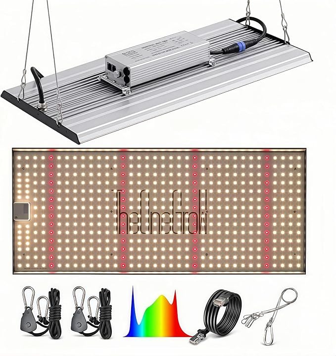 MA2000 LED Grow Lights for Seed Starting Vegetables Bloom, 200W Dimmable Daisy Chain, Grow Lights for Indoor Plants Full Spectrum for 2x4/4x4ft Coverage, Grow Tent, High Yield Cultivation