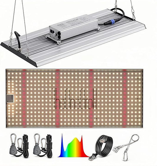 MA2000 LED Grow Lights for Seed Starting Vegetables Bloom, 200W Dimmable Daisy Chain, Grow Lights for Indoor Plants Full Spectrum for 2x4/4x4ft Coverage, Grow Tent, High Yield Cultivation