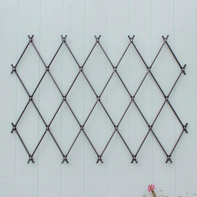 Achla FT-32G Designs Wall Mounted Lattice Garden Trellis, Graphite