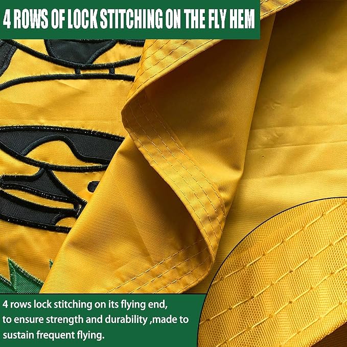 Double Sided Dont Tread on Me Embroidered Flag- Heavy Duty Gadsden Flag 3x5 outdoor -Tea Party Rattlesnake Flags Banner with 2 Brass Grommets 4 Rows Stitched
