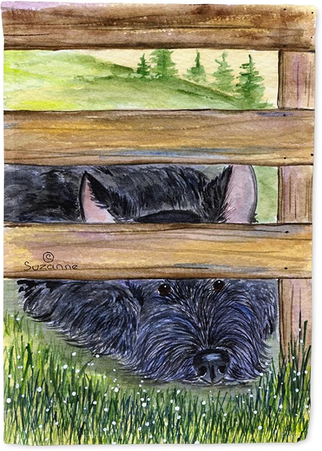 Caroline's Treasures SS8193GF Scottish Terrier Garden Flag Mailbox Flag Decorative Yard Flag Banner Outside Patio Artwork Yard Flower Beds, Garden Size, Multicolor