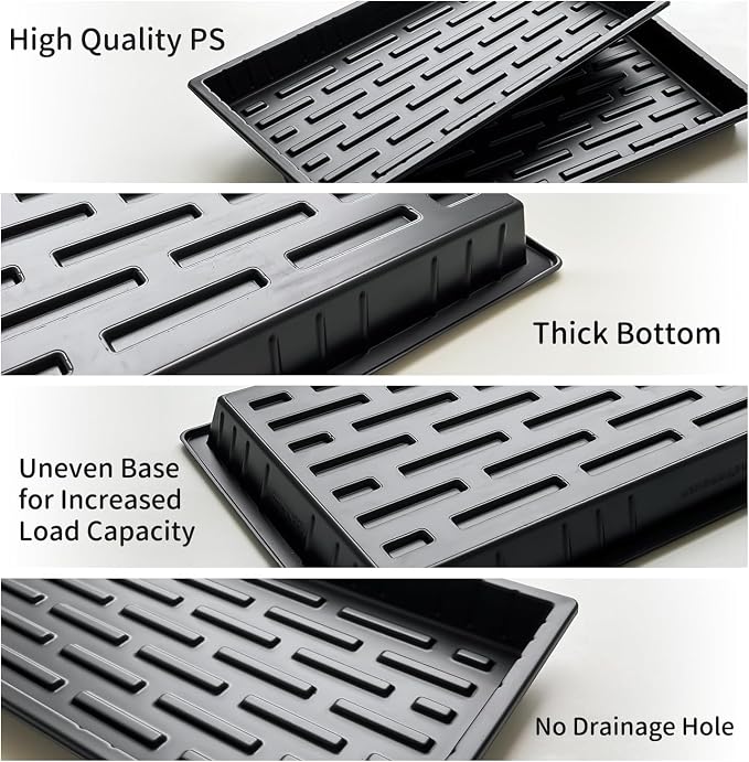 RooTrimmer 10 Pack 1020 Seed Starter Trays and 10 Pcs 72 Cell Plug Trays, Thick Durable Seedling Plastic Nursery Tray for TD538 1020 Tray Germination (10 Sets)