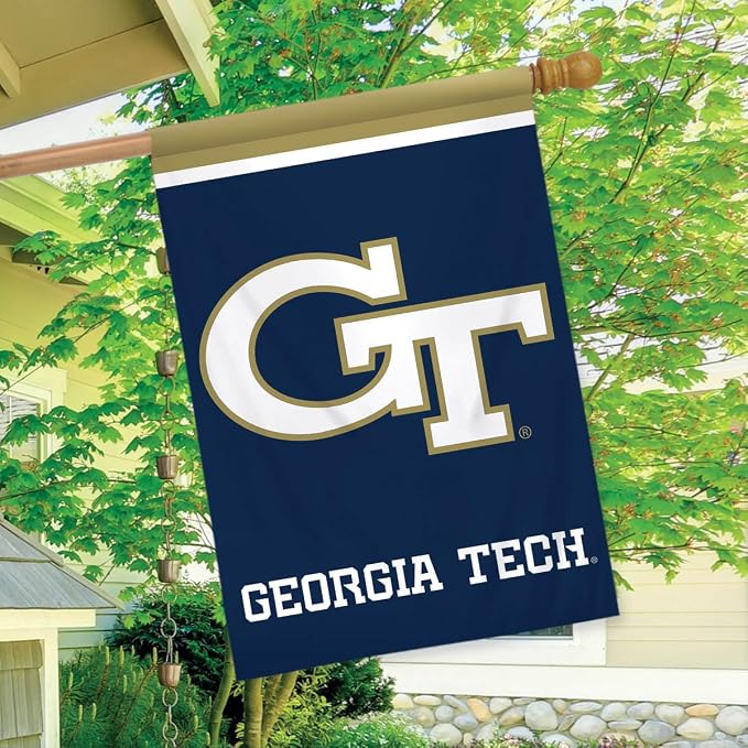 Briarwood Lane House Flag 40x28 For Outdoor Georgia Tech Yellow Jackets NCAA Licensed House Flag