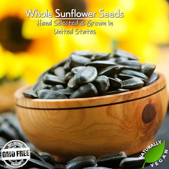 Lightly Sea Salted Sunflower Seed in Shell by Gerbs - 4 LBS - Top 11 Food Allergen Free & Non GMO - Premium Dry Roasted Seeds – COG USA