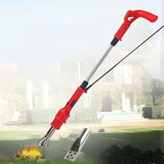 2000W Electric Weed Burner - 650℃ Thermal Weeder & BBQ Lighter W/2 Nozzles, 6ft Cord For Garden/Patio/Driveway (Flame & Hot Air Modes)