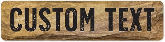 Custom Sign, Custom Street Sign, 11 Font Colors, 13 Font Styles, 4 Hole Options, 22 Sizes, 8x32 Inches, Rust Free DiBound, Fade Resistant, Made in USA by My Sign Center (Stone)