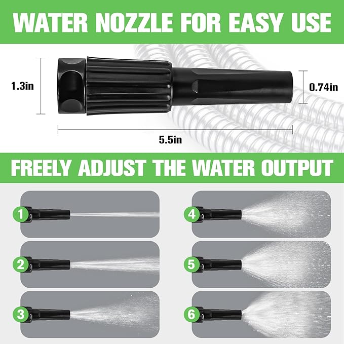 TVKB Metal Garden Hose 75ft Stainless Steel Water Hose Super Tough Flexible Water Pipe with 3/4 inch Brass Fittings and Sprayer Nozzle, Kink & Tangle Free, Rust Proof