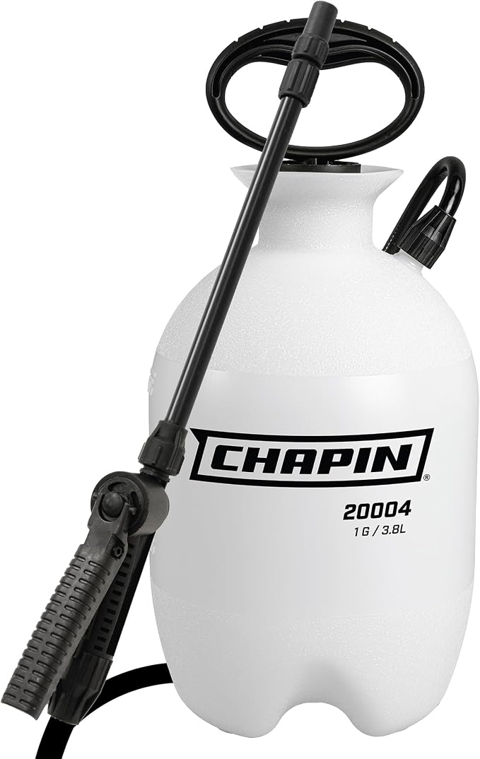 Chapin 20004 Pump Sprayer, 1-Gallon SureSpray Translucent Tank with an Easy Fill Funnel-Top Opening, Adjustable Cone Nozzle & 34" Long Reach Hose, Used for Fertilizer, Pesticides, Weeds & Pests | Durable lightweight tank; ideal for weed control, plant ...
