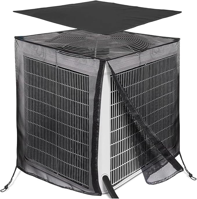 Air Conditioner Covers for Outside with 600D Detachable Breathable Waterproof Top, Winter AC Unit Covers Outdoor Against Cottonwood, Leaves, Snow (32"L x 32"W x 36"H)
