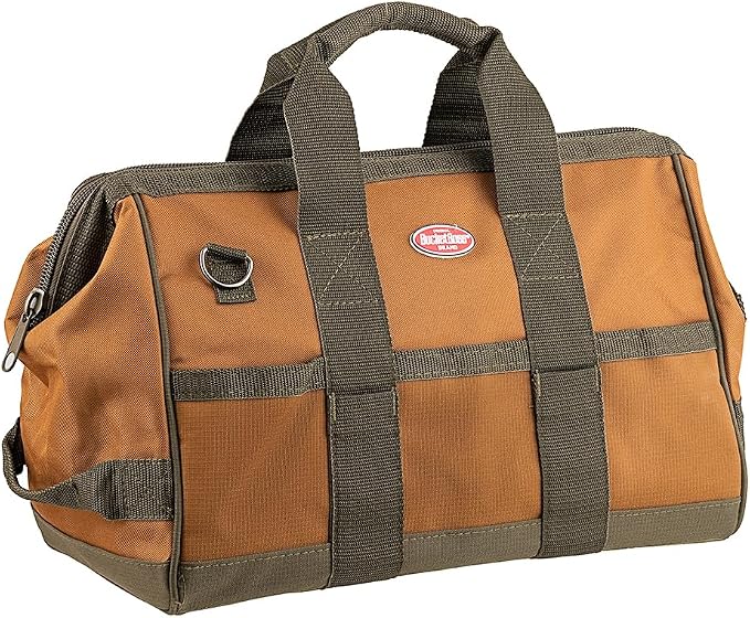 Bucket Boss Gatemouth 16 Tool Bag in Brown, 60016, 15 liters(Brown)