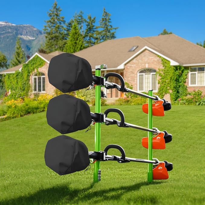 Trimmer Engine Cover,Heavy Duty Waterproof Trimmer Cover, Weed Eater Covers, Fits for General Weed Eater Edger, Pole Saw, Brush Cutters and Hedge,3 Pack,Black