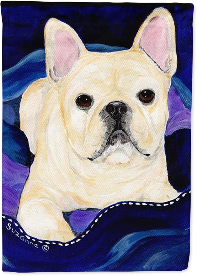 Caroline's Treasures SS8126GF French Bulldog Garden Flag Mailbox Flag Decorative Yard Flag Banner Outside Patio Artwork Yard Flower Beds, Garden Size, Multicolor