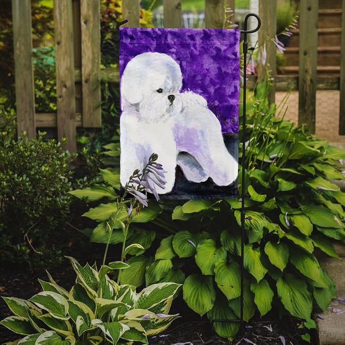 Caroline's Treasures SS8692GF Bichon Frise Garden Flag Mailbox Flag Decorative Yard Flag Banner Outside Patio Artwork Yard Flower Beds, Garden Size, Multicolor