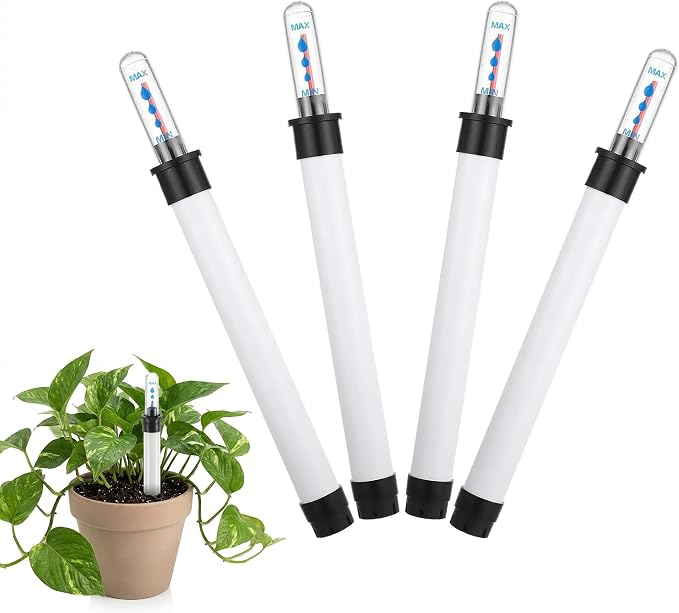 DOITOOL 4 Pcs Water Level Indicator for Plants, Soil Moisture Meter Indoor Flower Pots Gauge Buoy Reminder Water Level Gauge