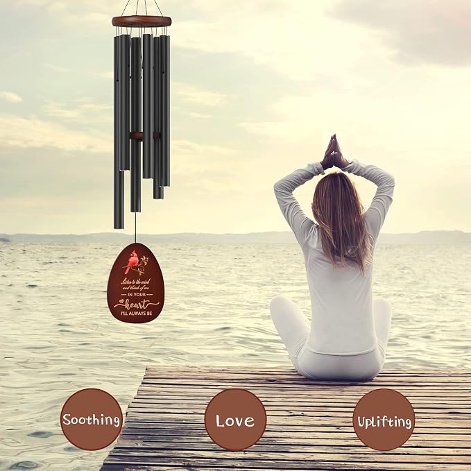 Cardinal Wind Chimes in Memory of Loved One,Sympathy Wind Chimes Memorial Wind Chime for Loss of a Loved One Mother Father,Cardinal Gifts & Sympathy Gift for Bereavement,Condolence,Funeral