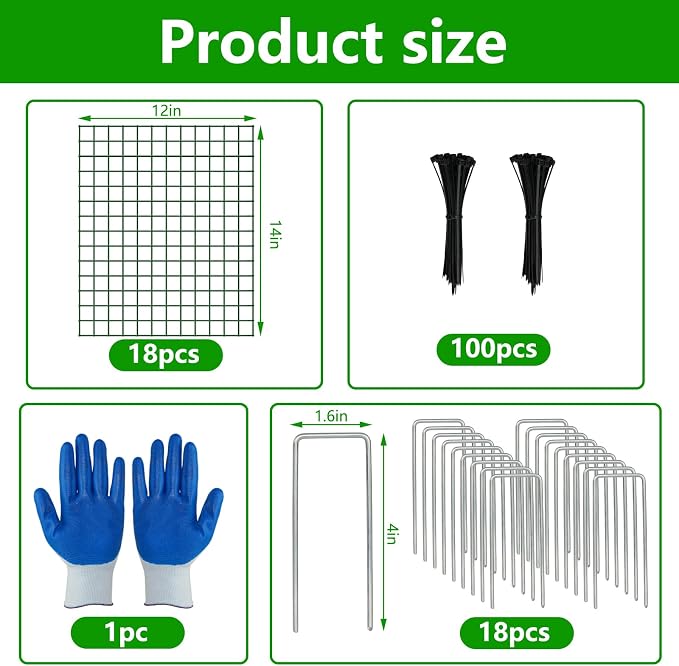6 Pack 12x14 Inch Plant Protector from Animals, Wire Plant Cages Mesh Garden Plant Protector, Sturdy Wire Cloche Plant Protectors for Keeping Animals Bunny Chicken Squirrels Out
