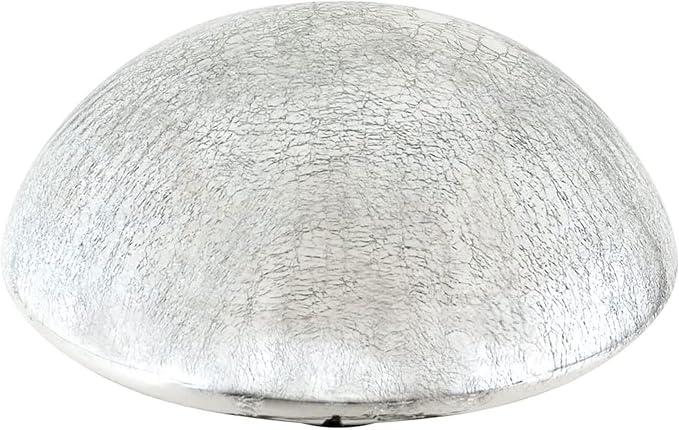 Achla Designs Glass Toadstool Mushroom Gazing Ball, Silver