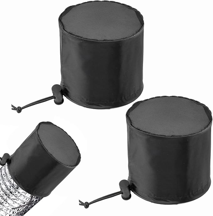 Biggun 2 Pcs Grow Tents Vent Cover, Easy to Install | 4" Dustproof Duct Filter Vent Covers with Elastic Band and Fixed Buckle, for Plant Grow Tent Accessories