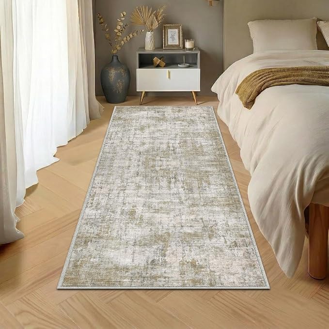 2x6 Abstract Kitchen Runner Rug Washable Non-Slip Bedroom Rugs | Non Slip Soft Rug Modern Abstract Indoor Floor Stain Resistant Carpet for Bedroom Dining Room Farmhouse Nursery Home Office