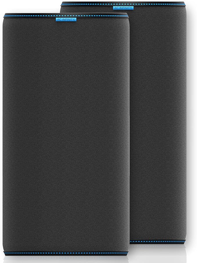 AC Infinity Pre-Filter Cloth 12”, Replacement Inline Filter Sleeve 2-Pack. | Fits 12” Carbon Filters for Odor Control in Grow Tents, Indoor Gardening, Hydroponics