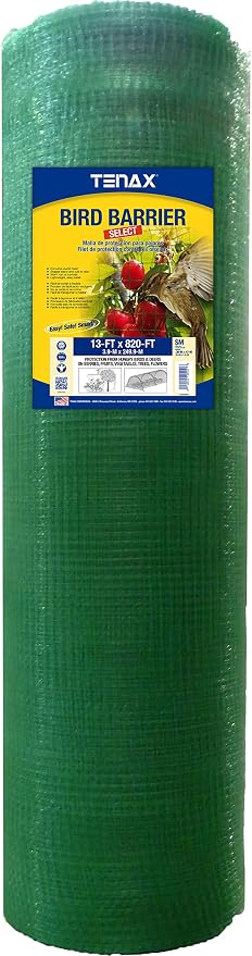 TENAX Ornex SM Bird Netting 13' x 820' Green