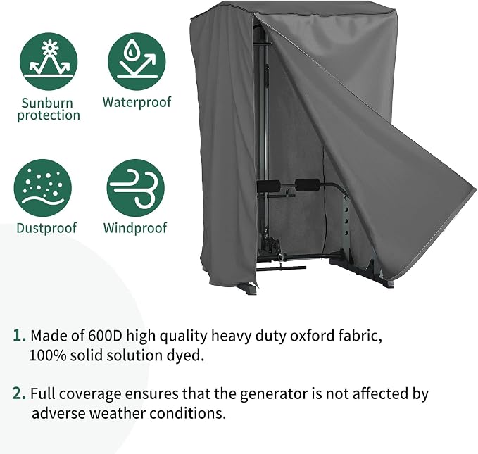 AKEfit Strength Training Cover, Waterproof & Dustproof Gym Rack Cover with Zipper,Fit for Indoor and Outdoor