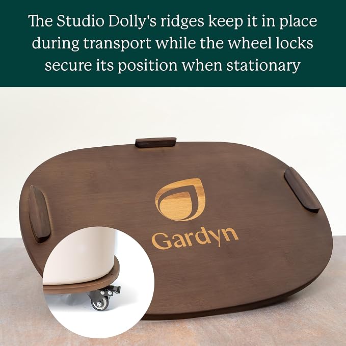 Gardyn Studio Dolly - Rolling Cart for Hydroponics System | Makes your hydroponics growing system kit & indoor garden tower mobile, move throughout home while protecting floors