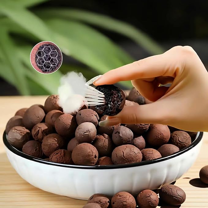 ORIMERC Leca Clay Pebbles for Plants Hydroponic Come with 2 inch Net Pots 12 Pack, Self Watering Rope & Plant Labels, Clay Balls for Plants Growing Aquaponics Orchid Drainage Terrarium