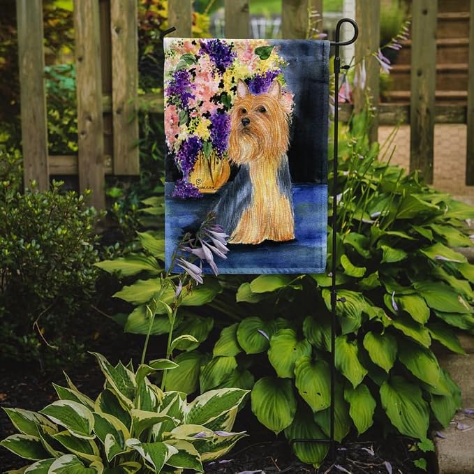 Caroline's Treasures SS8293GF Silky Terrier Garden Flag Mailbox Flag Decorative Yard Flag Banner Outside Patio Artwork Yard Flower Beds, Garden Size, Multicolor